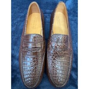 JM Weston 180 Loafer in Brown Alligator - 10.5CEU/11US